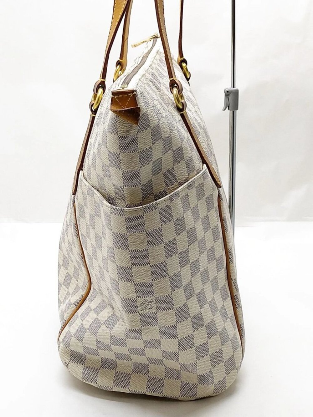 Authentic Louis Vuitton Totally GM Damier Azur Tote Bag White LV Shoulder Bag - Picture 4 of 16